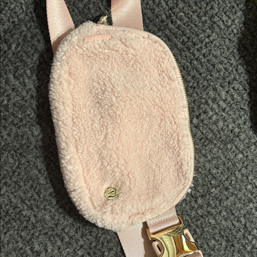 Lululemon Athletica Blush Sherpa Crossbody Bag